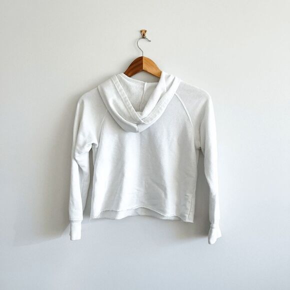 Billabong Women Hooded Sweater Cropped Style White Size Medium - Picture 2 of 8